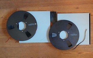 REVOX Alu Spulen schwarz mit Band 26 5 cm incl. Schubern