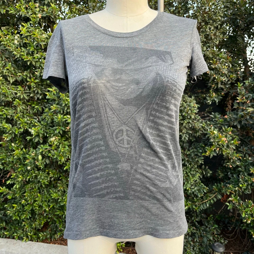 Vintage Y2K Obey Gray Boho Hippie Graphic Tee T-Shirt USA Made Women’s Small - Image 3 of 4
