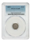 1853 3CS PCGS VG08 - Three Cent Silver