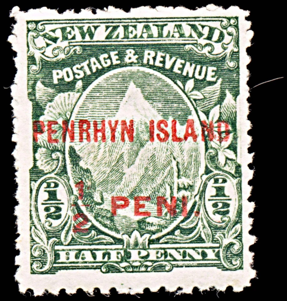 6592 Penrhyn SG4 ½D Green 1902. Sc#1 Mi1 Mint MH. C£150 — 第 3/4 张图片