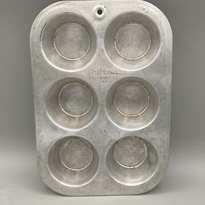 Vintage MCM Chilton Ware Muffin Pan Aluminum #606 About x