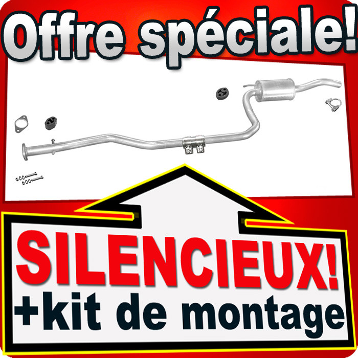 Échappement en acier aluminisé haute résistance pour Ford Fiesta IV et Mazda 121 1.3 de 1999