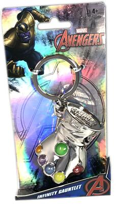 Marvel Avengers Thanos Unendlichkeit Gauntlet Silber Schlüsselring Zinn Keychain