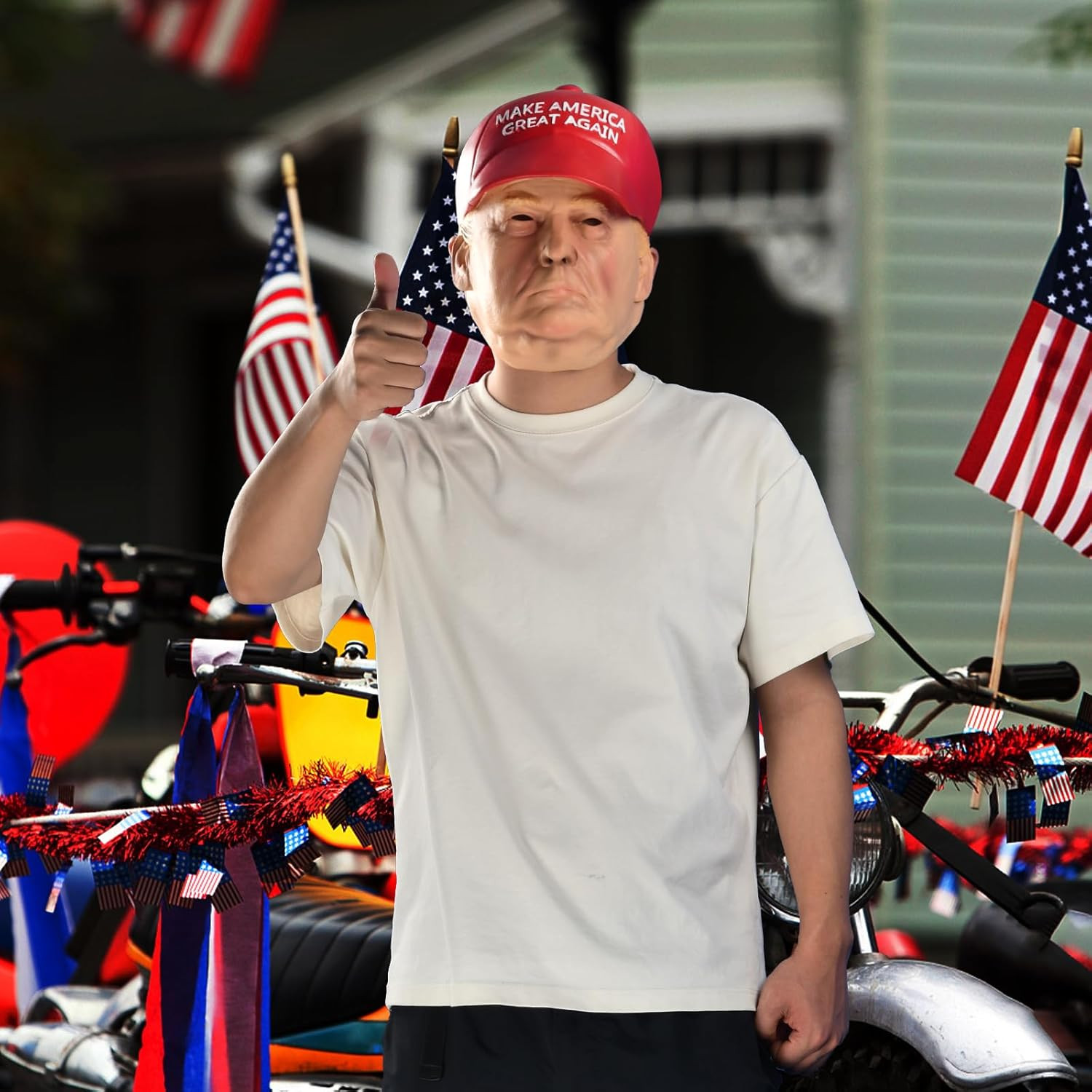 Donald Trump Latex Mask  | Breathable Cosplay Costume for Parties