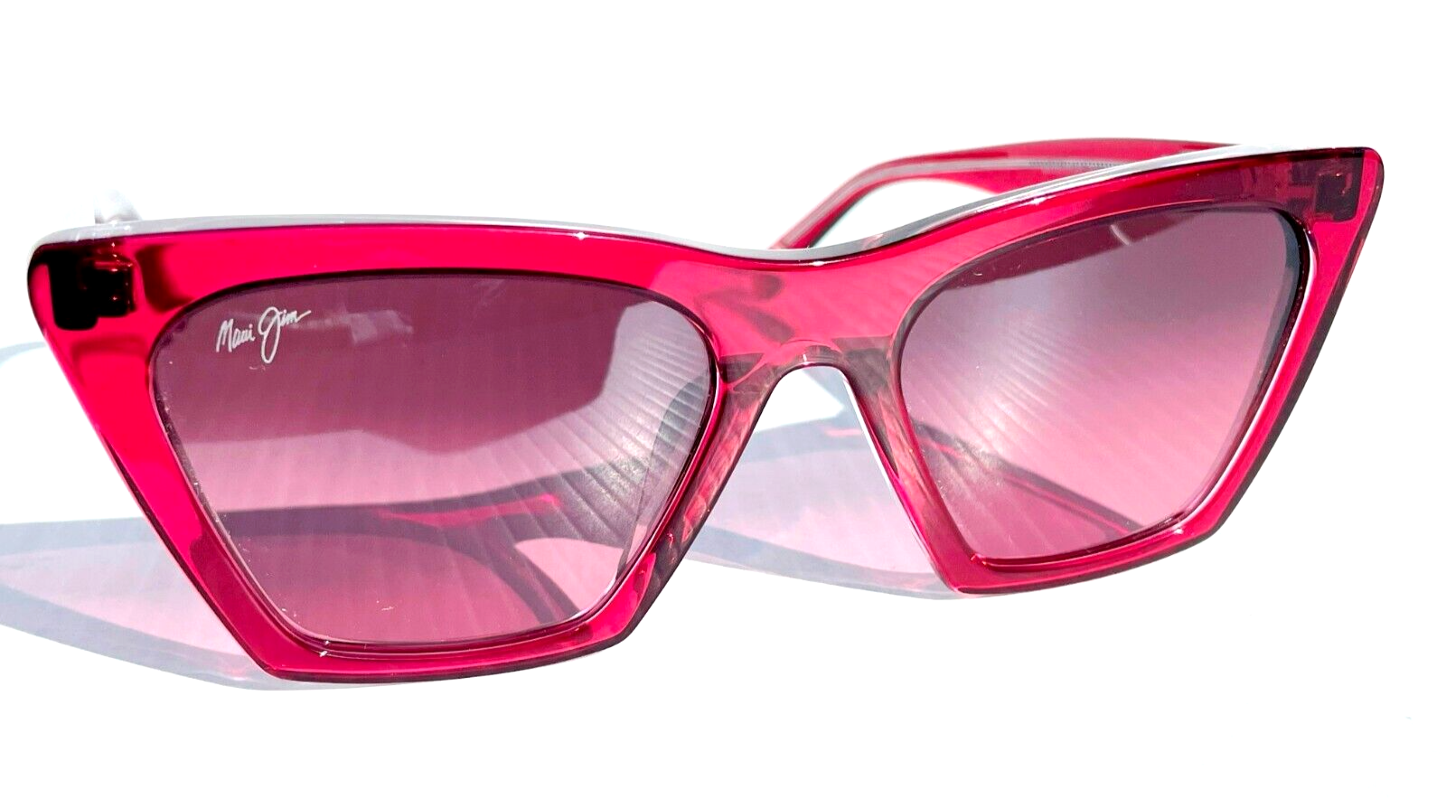 NEW Maui Jim KINI KINI Raspberry POLARIZED Crystal Rose GLASS Sunglass