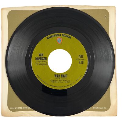 Van Morrison - Wild Night / When That Evening Sun Goes Down (1971) 7  45 VG+