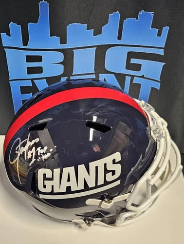 Lawrence Taylor Signed Auto Autograph Giants Helmet Replica w/ Insc JSA Witness