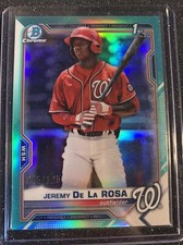 2021 Bowman Chrome Prospects AQUA Refractor #BCP-25 Jeremy De La Rosa 45/125 RC