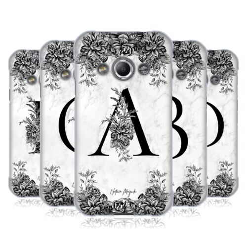 OFFICIAL NATURE MAGICK B&W MARBLE MONOGRAM 1 SOFT GEL CASE FOR SAMSUNG PHONES 4 - Picture 1 of 18