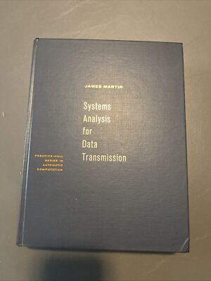 1972 SYSTEMS ANALYSIS FOR DATA TRANSMISSION JAMES MARTIN Hardcover Textbook