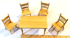 DOLLHOUSE WOOD TABLE & 4 CHAIRS set — photo 1