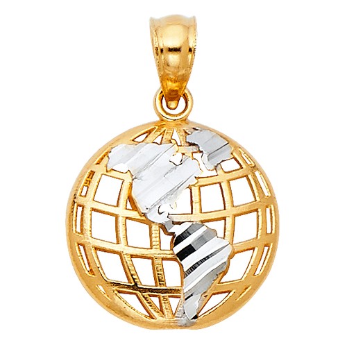 14K Solid Yellow Gold Diamond Cut 2 