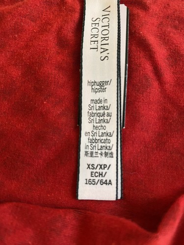 *Victoria's Secret. XS. Hiphugger. Plaid And Animal Print. Red. NWT - Picture 3 of 6