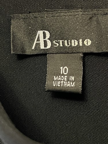 Women's AB Studio Sheath Dress Black Sleeveless Size 10 NWT Zip Close Stretch - Picture 4 of 6