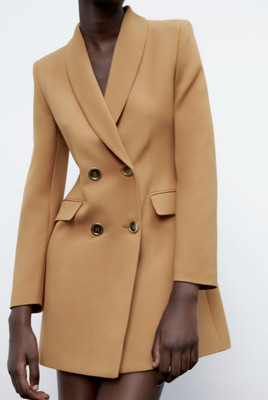 camel blazer dress