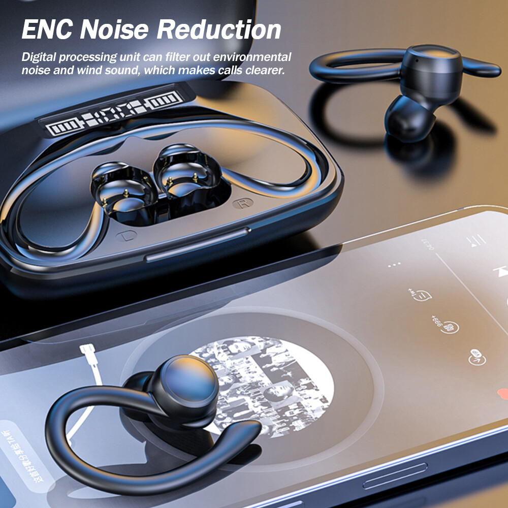 Bluetooth Nackenbügel-Kopfhörer - 40h Akku, IPX5 Wasserdicht, Mit TF-Karte