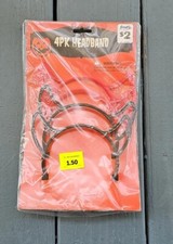 4 Pk Halloween Devil Headbands For Girls Black And Red