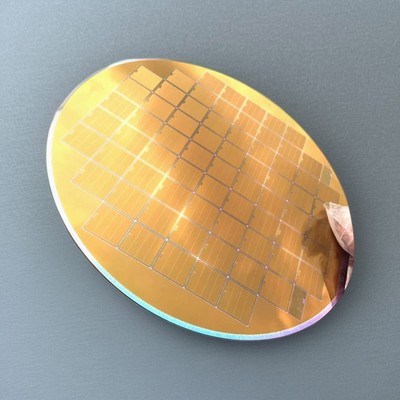 6in Silicon Wafer CPU Chip Semiconductor Lithography Circuit  With Bracket OqavN