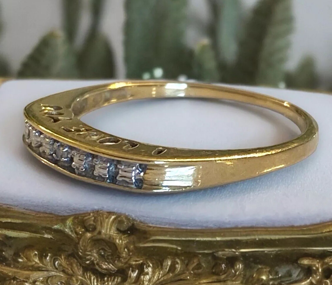 Vintage 10K Yellow Gold DIAMOND Accent Vintage 10K Yellow Gold DIAMOND Accent