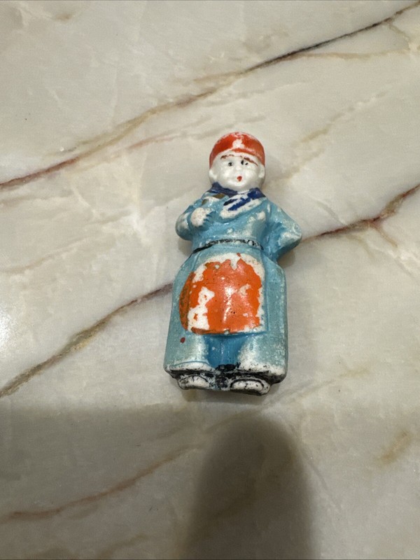 Vintage Japan Porcelain Figurines of Adult Wearing Apron
