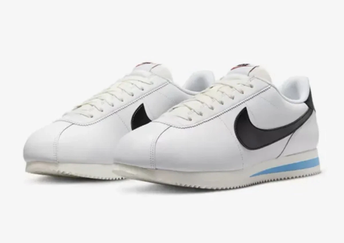 Nike Cortez Basic Leather Classic Mens Lifestyle Shoe White Black