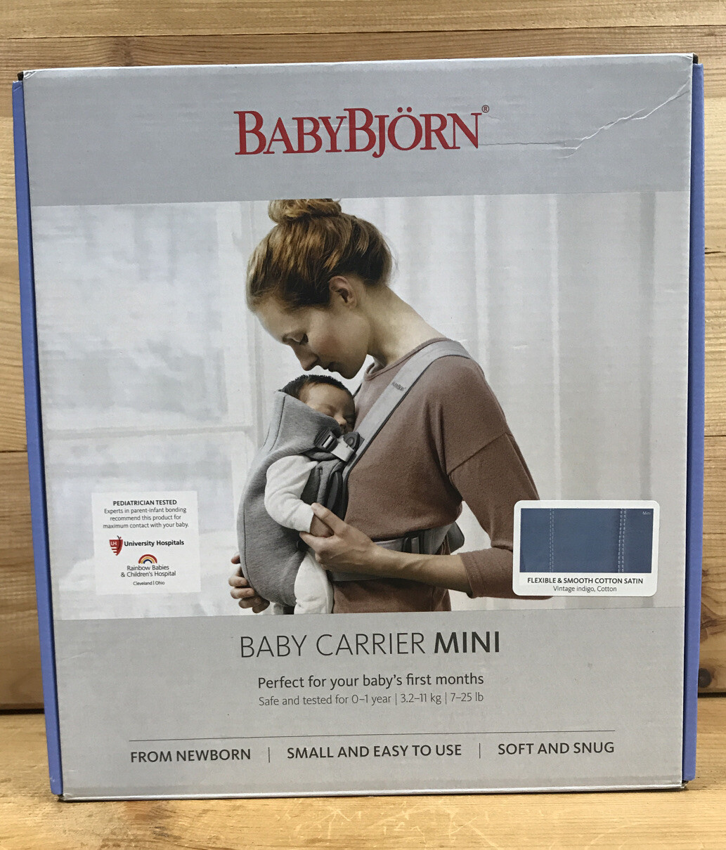 baby carrier mini vintage indigo cotton