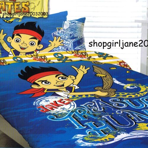 Jake & Neverland Pirates-Treasure Hunt- Double/US Full Bed Quilt Doona Cover Set - Afbeelding 1 van 4