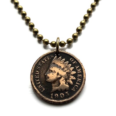 1905 USA Indian Head Cnt coin pendant Native American Indian First Nation 000807