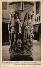 Old postcard postcard Rothenburg - tomb in the Franciscan church GERMANY (940980)