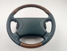 JAGUAR 97-02 XJ8 XJR X308 XK8 XKR WALNUT WOOD STEERING WHEEL TEAL LEATHER