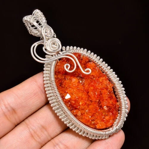 Red druzy necklace sale