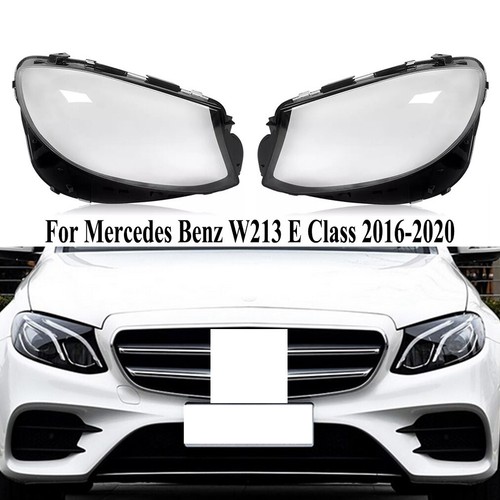 Pair Headlight Cover Lens For Mercedes Benz W213 E Class 2016-2020 2018 Clear - Picture 2 of 7