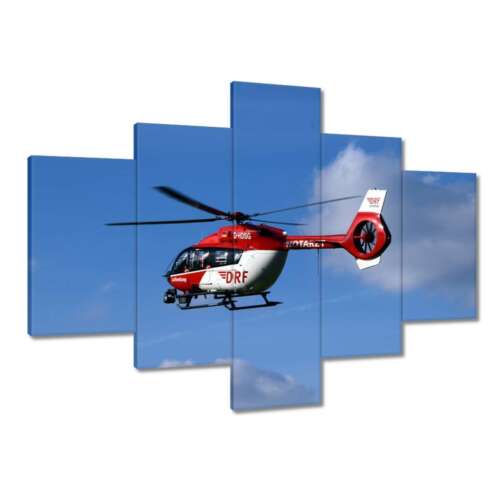 Leinwand Bild Wandbild Canvas Print Rot-weißer Hubschrauber Nr. H8505_PC - Bild 1 von 164