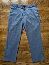 Nike Golf Pants Mens 35x30 Gray Stretch Flex Core Standard Fit AJ5489 Flat Front