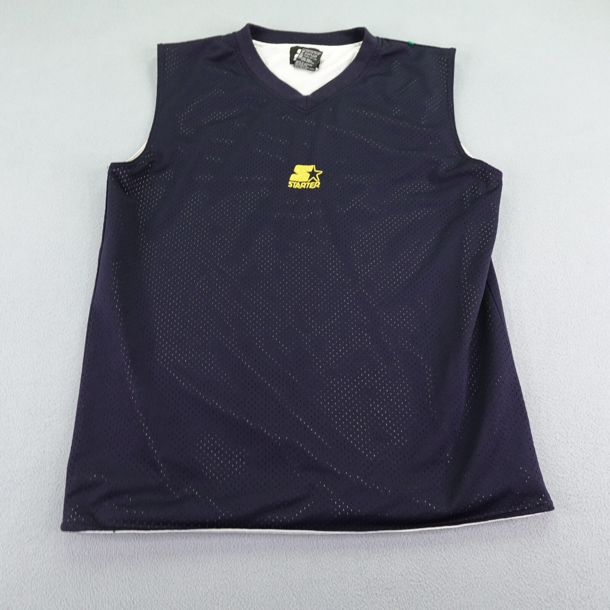Vintage Starter Shirt Mens Medium Blue Sleeveless Tank Top