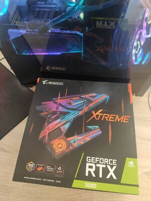 GIGABYTE  GeForce RTX 3080 AORUS Xtreme Water, i9 9900, 16Gb Ram Gaming Pc