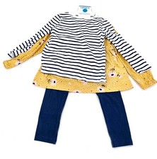 Girls Carter's 3-Piece Floral/Stripes Tops Legging Set Size 4T