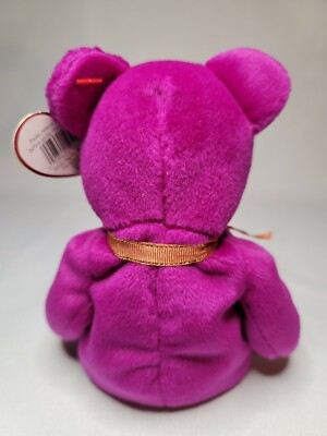 Ty Beanie Babies Millennium Bear Plush Toy - Purple for sale