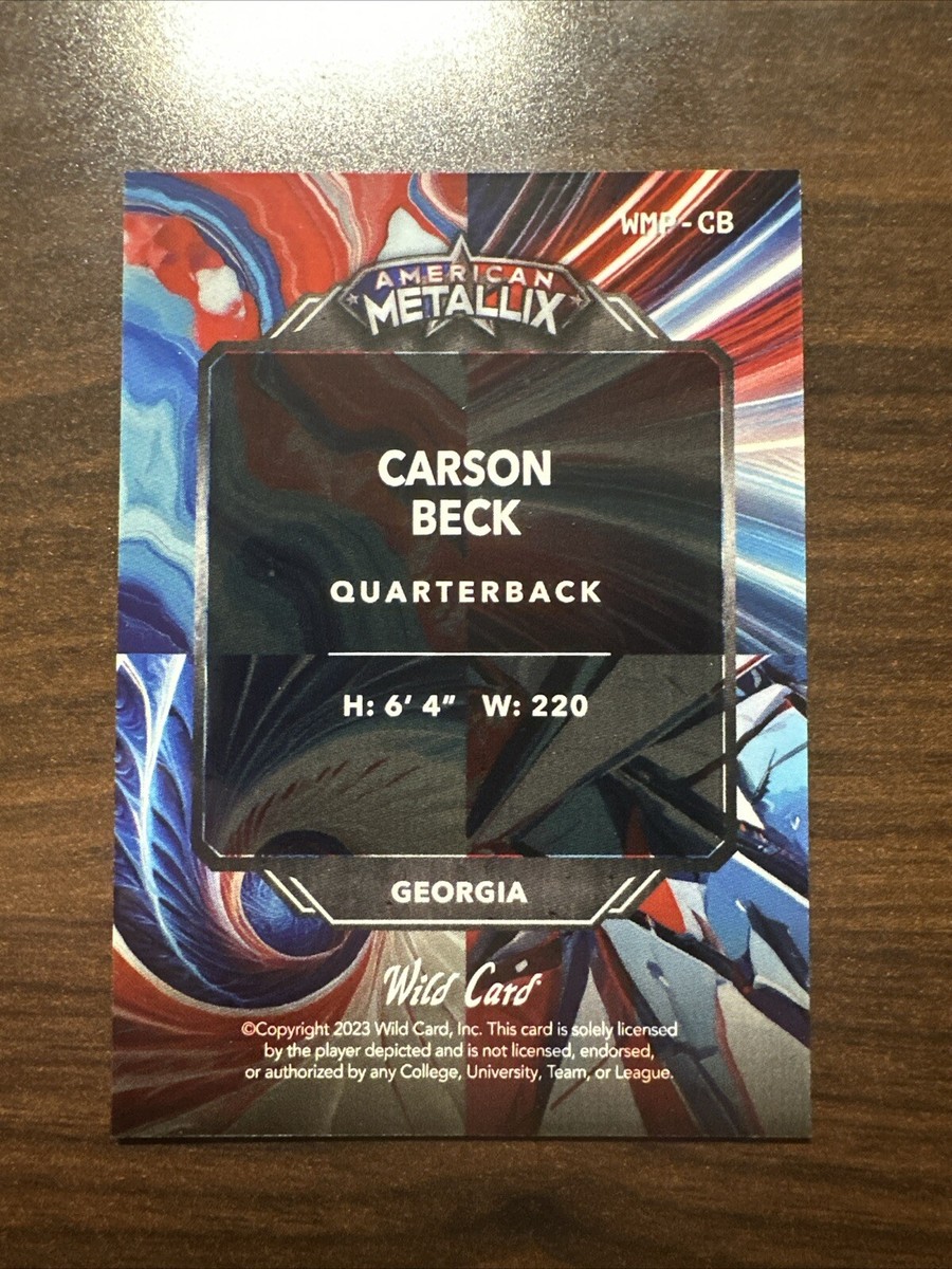 Carson Beck 2024 Wild Card NSCC American Metallix 1/1 Holo Rookie