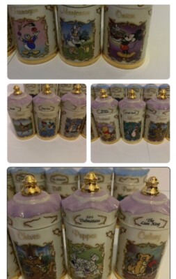ディズニーレノックススパイスボトル Vintage 1995 Walt Disney Lenox Porcelain Spice Jars