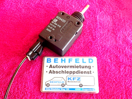 🔹Opel Astra G Cabrio F67 Stellmotor Tankklappe 👍TOP ANGEBOT⭐⭐⭐⭐⭐ 605420