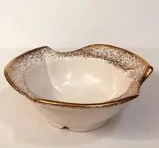 Mid-Century 1960 Ceramic Gold-speckled Dish USA