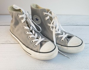 light grey high top converse