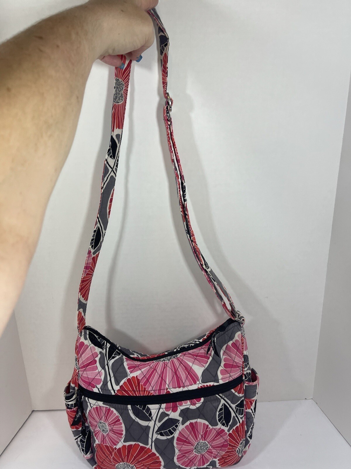 Vera Bradly Cherry Blossoms Shoulder Bag Purse - image 2