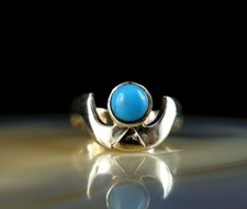 Ring Silber 925 Türkis 18,2 mm - Silber & Go...