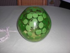 Ikea Lampe Knubbig B0705 Glas Blüten Blätter grün - Lampe Leuchte Tischlampe