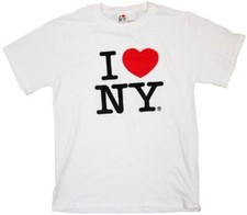 I Love NY T-Shirt - Size: Adult Large - Color: White