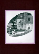 Chas Addams ADDAMS FAMILY - 'THEY WEAR WELL' PROFESSIONALLY MATTED PRINT