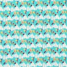 Michael Miller Mermaid Bouquet Stripe Cotton Fabric Floral By The Yard  