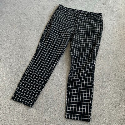 Not Your Daughter's Jeans Ankle Pants in Checkered Black White US 10 